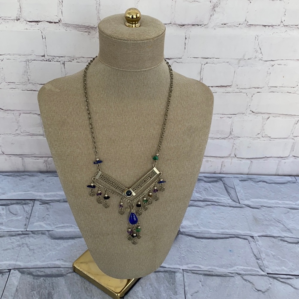 Vintage natural stones necklace